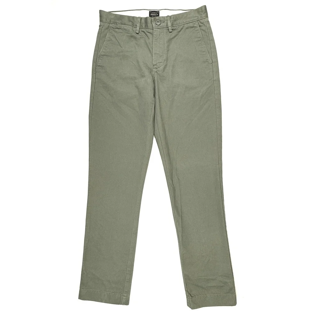 J. Crew Mens Flex Pants 28x32 Chino Slim Fit Straight Leg‎ Twill Khaki Stretch - Picture 3 of 10